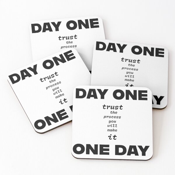 Item preview, One Day - Motivational Typography black Design designed and sold by DPL1993.