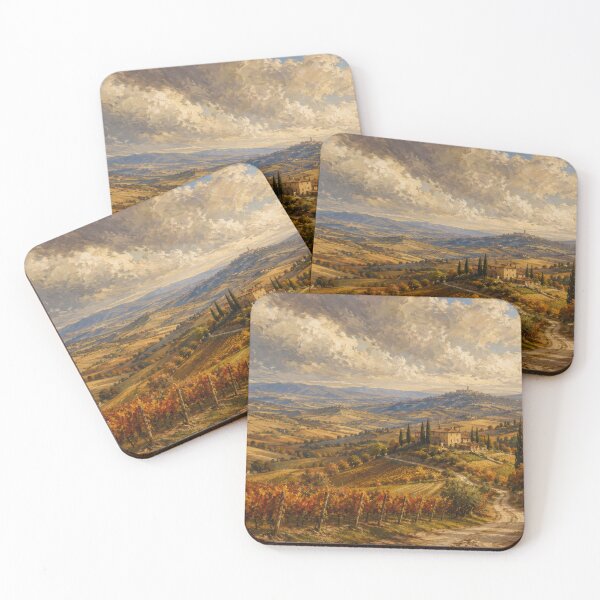 Item preview, Tuscan Autumn Vineyard Panorama designed and sold by ENJ Art.