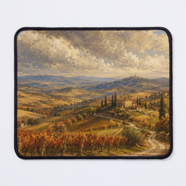 Item preview, Tuscan Autumn Vineyard Panorama designed and sold by ENJ Art.