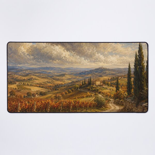 Item preview, Tuscan Autumn Vineyard Panorama designed and sold by ENJ Art.