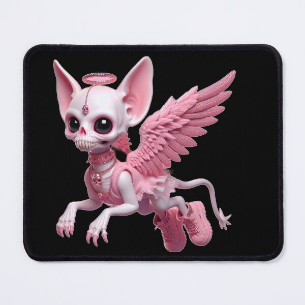 Item preview, Pastel Goth Skeleton Chihuahua Angel with Pink Boots designed and sold by LujziWorld.
