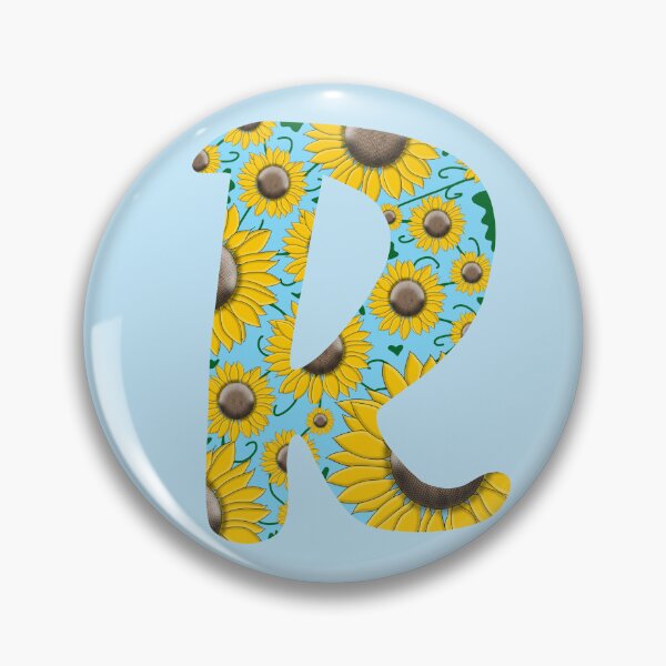 Item preview, Sunflower Monogram Letter R Aesthetic Initial Sticker designed and sold by Kaimarbe | Cute Stickers & Apparel.