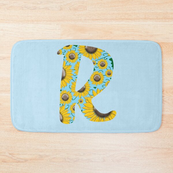 Item preview, Sunflower Monogram Letter R Aesthetic Initial Sticker designed and sold by Kaimarbe | Cute Stickers & Apparel.