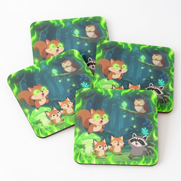Item preview, Funny Anime Forest Guardians Green Neon Flame Frame Magical Nature Kids Design designed and sold by DervoTeck2767.