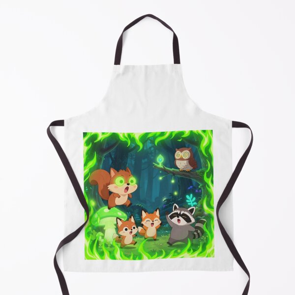 Item preview, Funny Anime Forest Guardians Green Neon Flame Frame Magical Nature Kids Design designed and sold by DervoTeck2767.