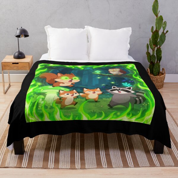 Item preview, Funny Anime Forest Guardians Green Neon Flame Frame Magical Nature Kids Design designed and sold by DervoTeck2767.