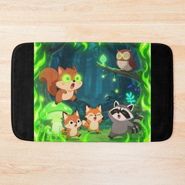 Item preview, Funny Anime Forest Guardians Green Neon Flame Frame Magical Nature Kids Design designed and sold by DervoTeck2767.
