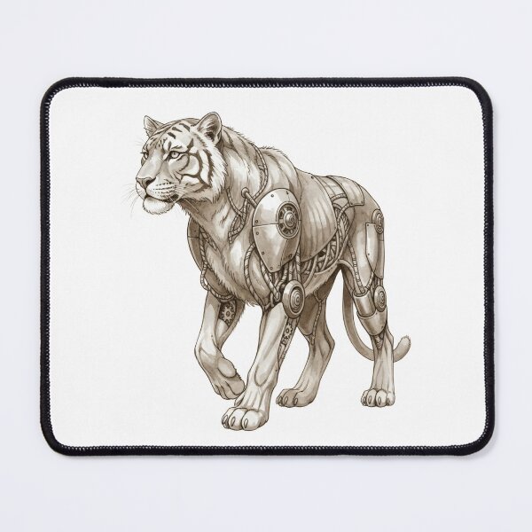 Item preview, Futuristic Mechanical Cybernetic Tiger designed and sold by Chaoscience.