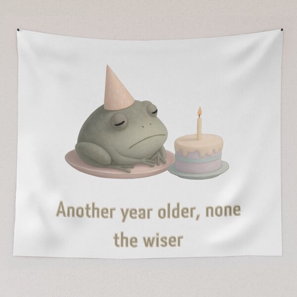 Item preview, Another Year Older, None the Wiser - Funny Birthday Frog" designed and sold by فيلورا95.