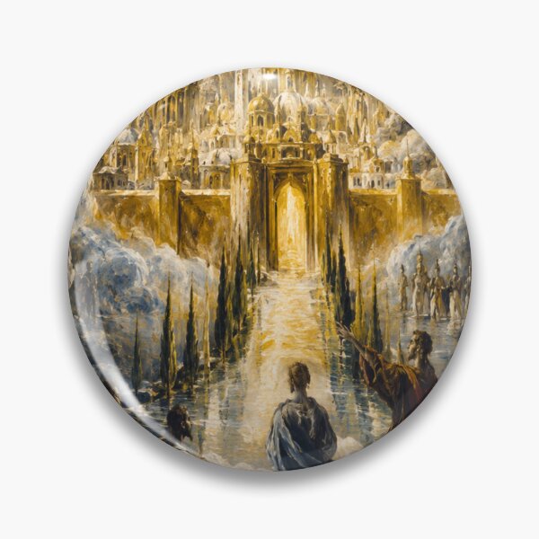 Item preview, New Jerusalem Painting | Renaissance Celestial Christian Artwork designed and sold by Obinne.