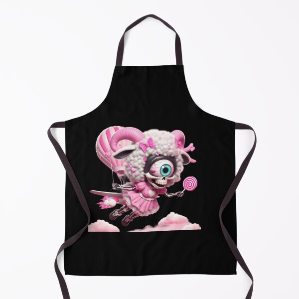 Item preview, Cyclops Skeleton Lamb Flying with Pink Hot Air Balloon designed and sold by LujziWorld.