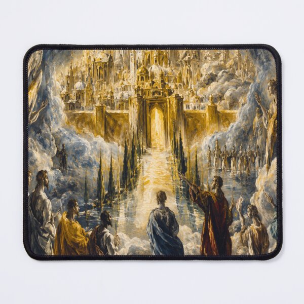 Item preview, New Jerusalem Painting | Renaissance Celestial Christian Artwork designed and sold by Obinne.