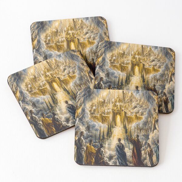 Item preview, New Jerusalem Painting | Renaissance Celestial Christian Artwork designed and sold by Obinne.