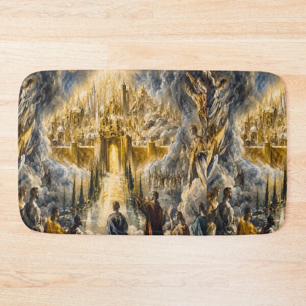 Item preview, New Jerusalem Painting | Renaissance Celestial Christian Artwork designed and sold by Obinne.