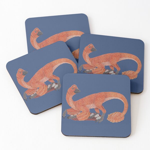 Item preview, Orange nesting Oviraptor painting  designed and sold by WolfRaven Creations.