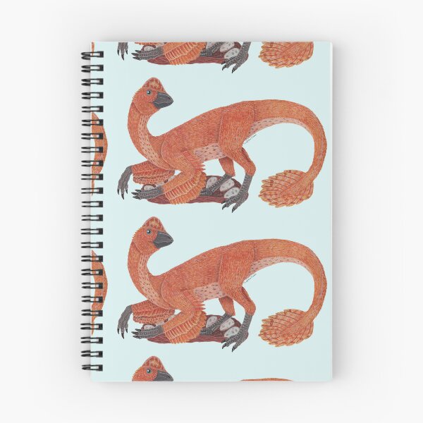 Item preview, Orange nesting Oviraptor painting  designed and sold by WolfRaven Creations.