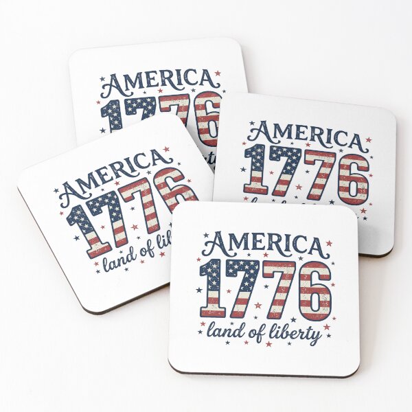 Item preview, America 1776 – Land of Liberty Retro Patriotic designed and sold by Paper Drip.