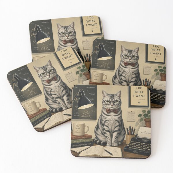 Item preview, Academic Cat designed and sold by HabitableMoons.