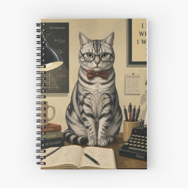 Item preview, Academic Cat designed and sold by HabitableMoons.