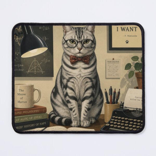 Item preview, Academic Cat designed and sold by HabitableMoons.