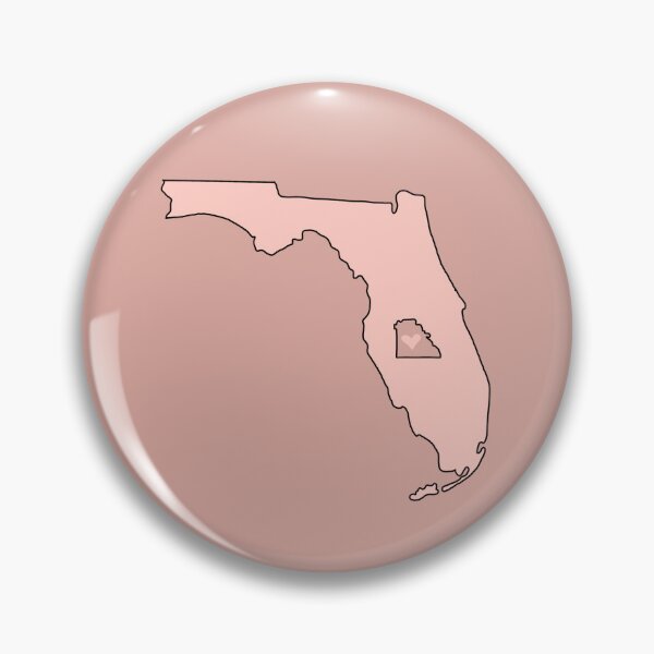 Item preview, Florida Polk County Heart Map Pink Aesthetic Sticker designed and sold by Kaimarbe | Cute Stickers & Apparel.