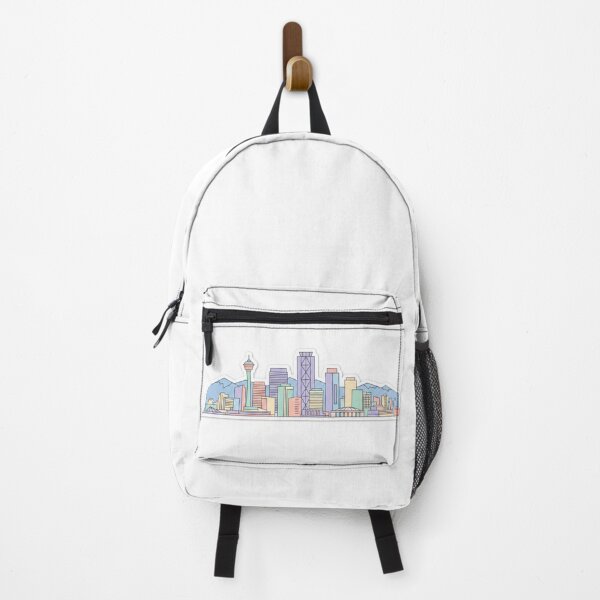 Item preview, Calgary Skyline Sticker | Pastel City Skyline | Calgary Alberta Gift | YYC Souvenir designed and sold by EmberPageStudio.