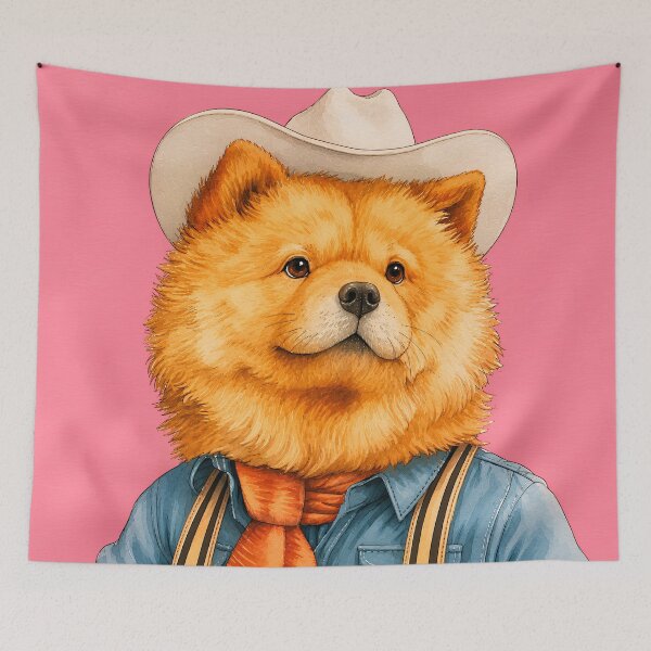 Item preview, Chow Chow Cowboy designed and sold by prettykaler.