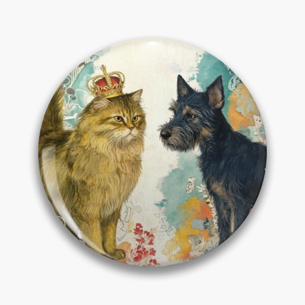 Item preview, Cat, Dog and Crown designed and sold by HabitableMoons.