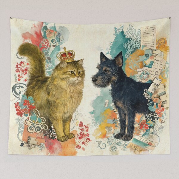 Item preview, Cat, Dog and Crown designed and sold by HabitableMoons.