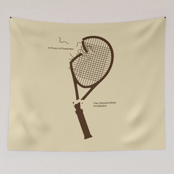 Item preview, The Champion Wimbledon - InPursuit of Greatness - Broken Tennis Racket Vintage (brown) designed and sold by ZERO-MIND.