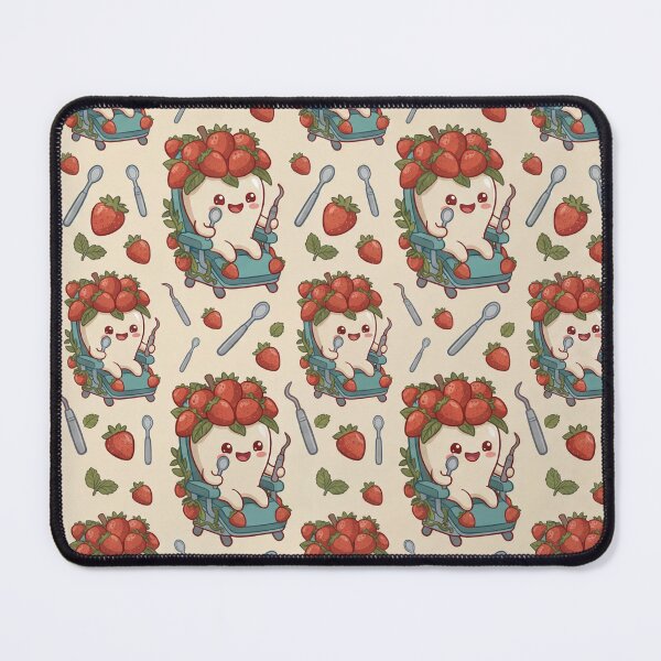 Item preview, Berrizzy Kawaii Strawberry Dental Cream Ivory Pattern designed and sold by PippityShop.
