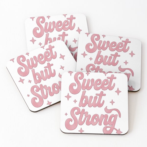 Item preview, Sweet but Strong Pink lettering with stars designed and sold by Ahmedsyde.