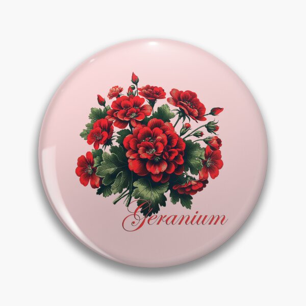 Item preview, GERANIUM, VINTAGE FLORAL ART, COLORFUL FLOWERS, GARDENING designed and sold by classic car craze.
