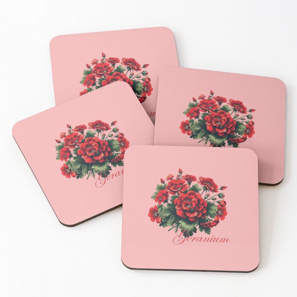 Item preview, GERANIUM, VINTAGE FLORAL ART, COLORFUL FLOWERS, GARDENING designed and sold by classic car craze.