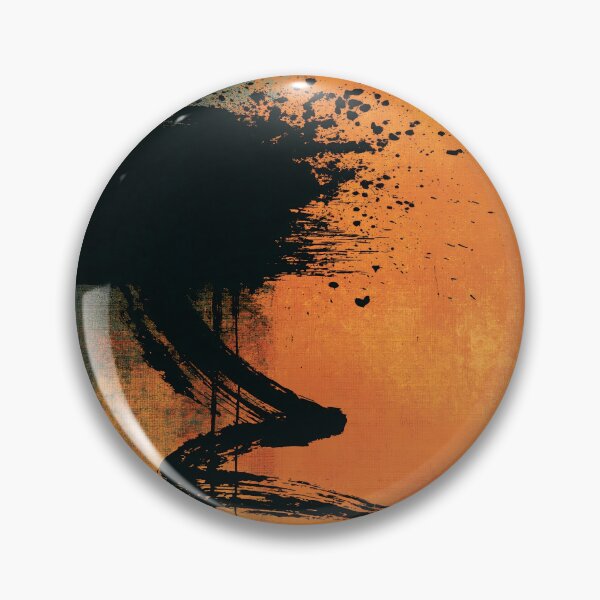 Item preview, Black Vortex in Ember Glow No.15 | Textured Abstract designed and sold by SlowRegardArt.