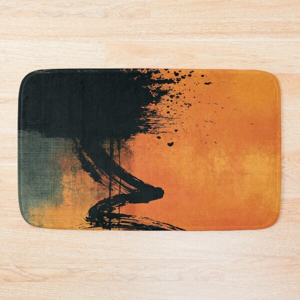 Item preview, Black Vortex in Ember Glow No.15 | Textured Abstract designed and sold by SlowRegardArt.