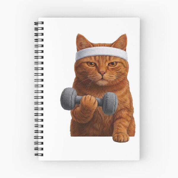 Item preview, Funny Cat Working Out Because Murder Is Wrong designed and sold by d247.