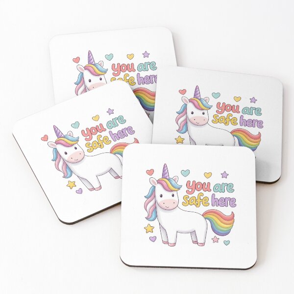 Item preview, You Are Safe Here LGBT Safe Space Unicorn designed and sold by olosra.