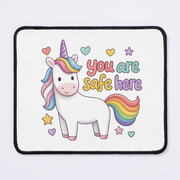 Item preview, You Are Safe Here LGBT Safe Space Unicorn designed and sold by olosra.