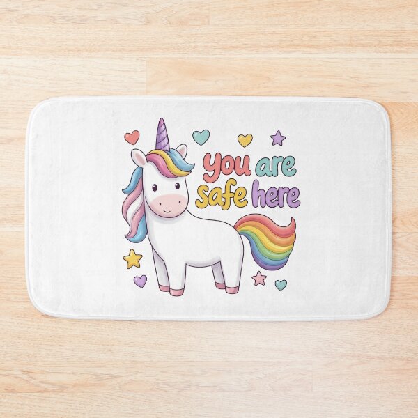 Item preview, You Are Safe Here LGBT Safe Space Unicorn designed and sold by olosra.