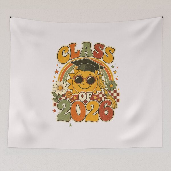 Item preview, Class of 2026 Retro Graduation Sunshine T-Shirt | Groovy Senior 2026 Vintage Graduate Design designed and sold by Lozarux.