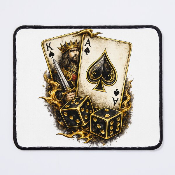 Item preview, King & Ace of Spades Black Gold Dice Design designed and sold by ssmg80.