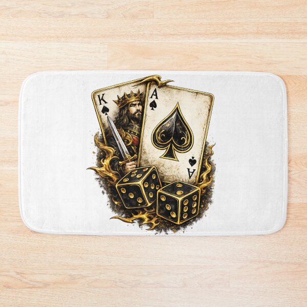 Item preview, King & Ace of Spades Black Gold Dice Design designed and sold by ssmg80.