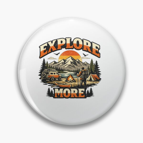 Item preview, Explore More Vintage Camping T-Shirt | Retro Outdoor Adventure Graphic Tee designed and sold by Stray-Shadow.