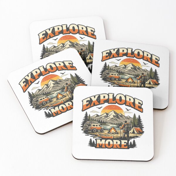 Item preview, Explore More Vintage Camping T-Shirt | Retro Outdoor Adventure Graphic Tee designed and sold by Stray-Shadow.