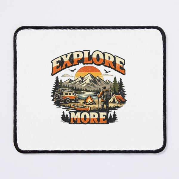 Item preview, Explore More Vintage Camping T-Shirt | Retro Outdoor Adventure Graphic Tee designed and sold by Stray-Shadow.