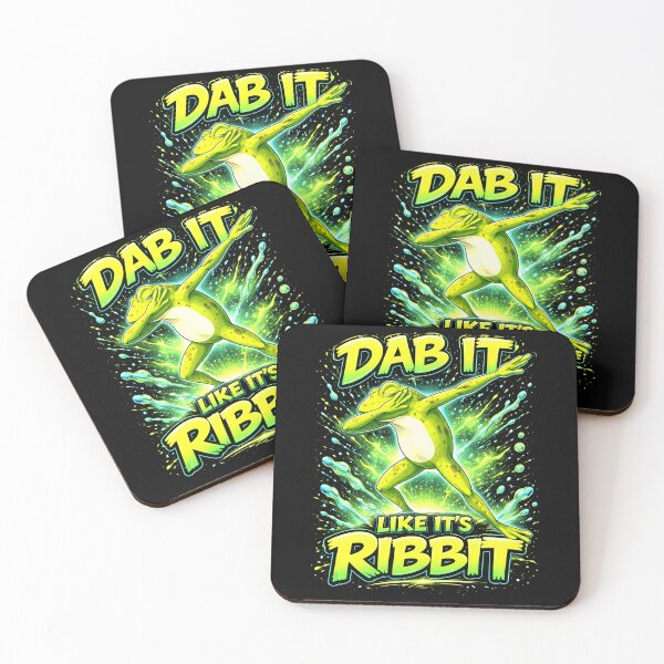 Item preview, Dab It Like It’s Ribbit Funny Dancing Frog Art Green Design designed and sold by MiALopezArt.