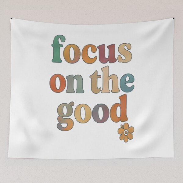 Item preview, Focus On The Good Retro Saying designed and sold by Ahmedsyde.