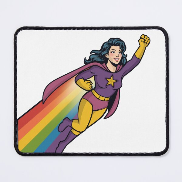 Item preview, Rainbow Trail Pride Superhero Woman designed and sold by Anne97s.