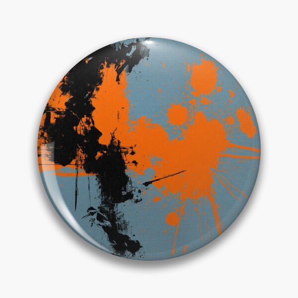 Item preview, Blue & Ember Gestural Abstract No.16 | Textured Art designed and sold by SlowRegardArt.